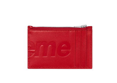 小物 supreme Leather ID Holder + Wallet Red Supreme Leather Zip Card Holder Wallet Red Brand New IN HAND