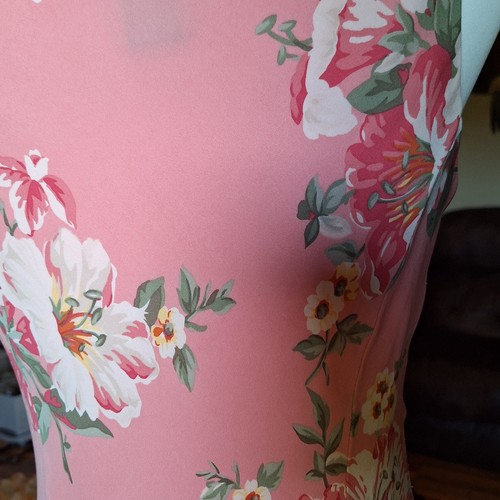 Jones New York Silk Babydoll Floral Midi Dress Vtg 90s Y2K Romantic Bloomcore - Picture 5 of 10
