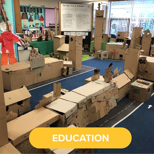 Invent | Kit de herramientas de construcción de cartón reciclado en caja de herramientas grande (360 piezas... - Imagen 4 de 9