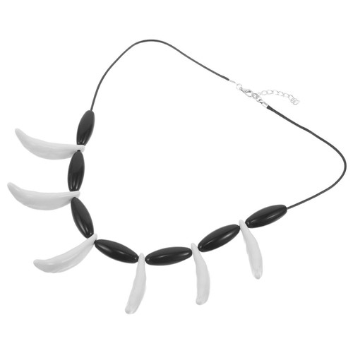 Collar de hombre de las cavernas para hombre bisutería colgante de dientes ajustable con cuentas - Imagen 5 de 20