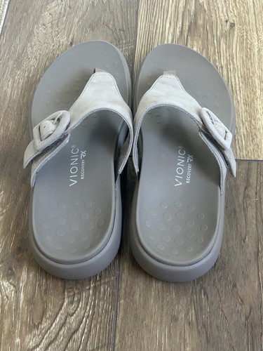 VIONIC Activate Recovery Sandals in Taupe Women's Size 8 - Picture 4 of 7