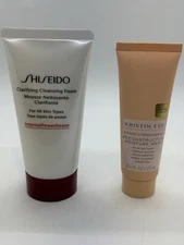 SHISEIDO Clarifying Cleansing Foam Cleanser 1.8FLOZ & Kristin Ess Mask 0.9 FLOz