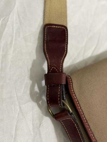 Levenger Messenger Laptop Canvas Crossbody Strap Work - Picture 5 of 19