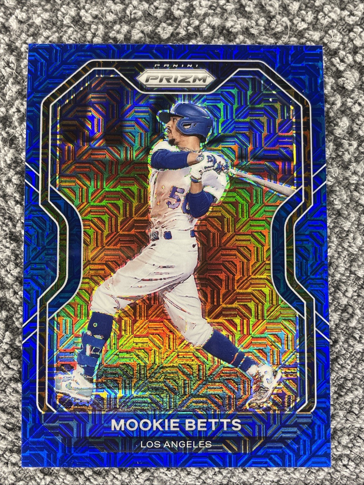 2021 PANINI PRIZM #244 MOOKIE BETTS BLUE MOJO PRIZM COLOR MATCH #’ed 023/199 !!