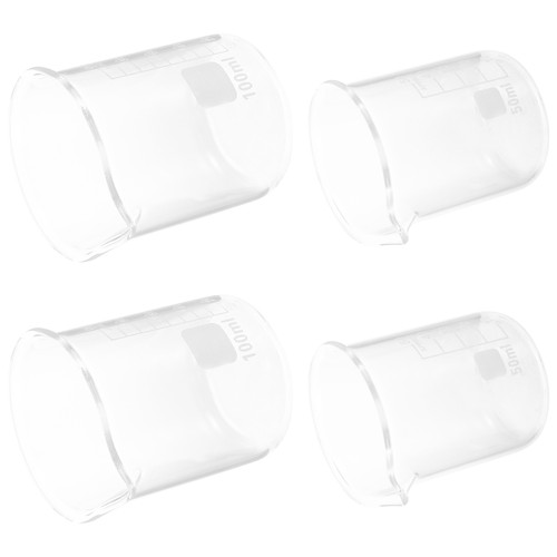 4 Pcs Graduated Measuring Mug Glass Cup with Scale Cups for Kitchen - Imagen 2 de 12