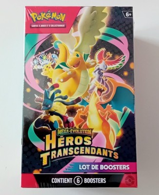 Pokemon Bundle 6 Booster TRANSZENDENTE HELDEN FR NEU Sealed Perfekt ME2.5 FRA