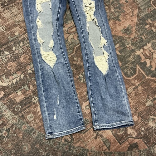 Judy Blue Straight Fit Stretch High Rise Jeans Women's Size 11 /30 Destroyed - Bild 4 von 8