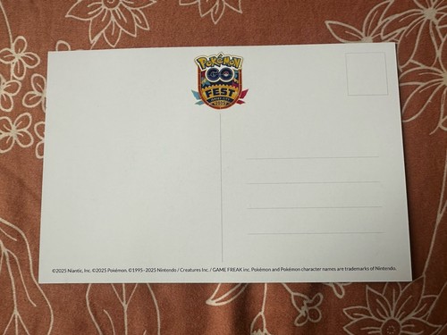 Pokémon GO Fest Jersey City 2025 Postcard MINT UNUSED NEW - Picture 2 of 2