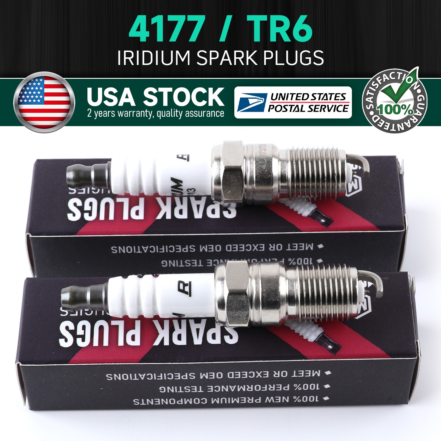 2x Fit NGK 4177 TR6 Iridium SPARK PLUGS NEW OEM Quality Genuine Durable OEM USA
