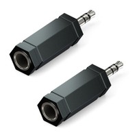 Deleycon 2X Klinke Adapter 3,5Mm Stecker Auf 6,3Mm Buchse Audio Hifi Receiver
