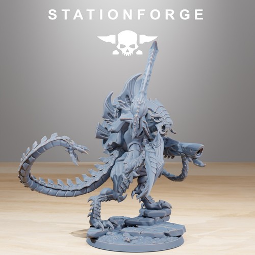Xenarid Nyxar - Stationforge - 2 Grandi Figure Incl. Basi - 28mm Tabletop - Bild 3 von 8