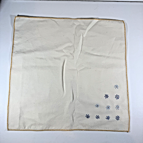 Juego de servilletas de lino de colección (7) bordado holandés azul floral casa núcleo abuela - Imagen 9 de 9