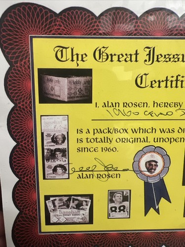 Al Rosen Hand Signed Baseball Card Authentic Autographed 1960 Cello Pack Cert. - Picture 3 of 3