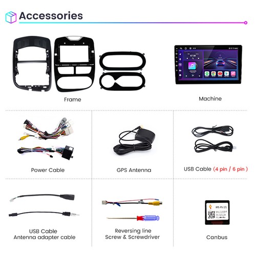 Sat Nav For Renault Clio 4 2012-2016 Car Stereo Radio Android 13 GPS Carplay RDS - Picture 17 of 18