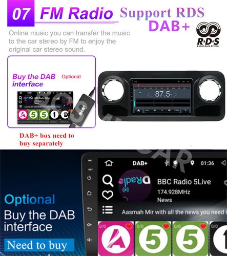 GPS Stereo Radio 10.1in Fit For Mercedes-Benz Sprinter 2018-2022 Touch Screen - Bild 13 von 20