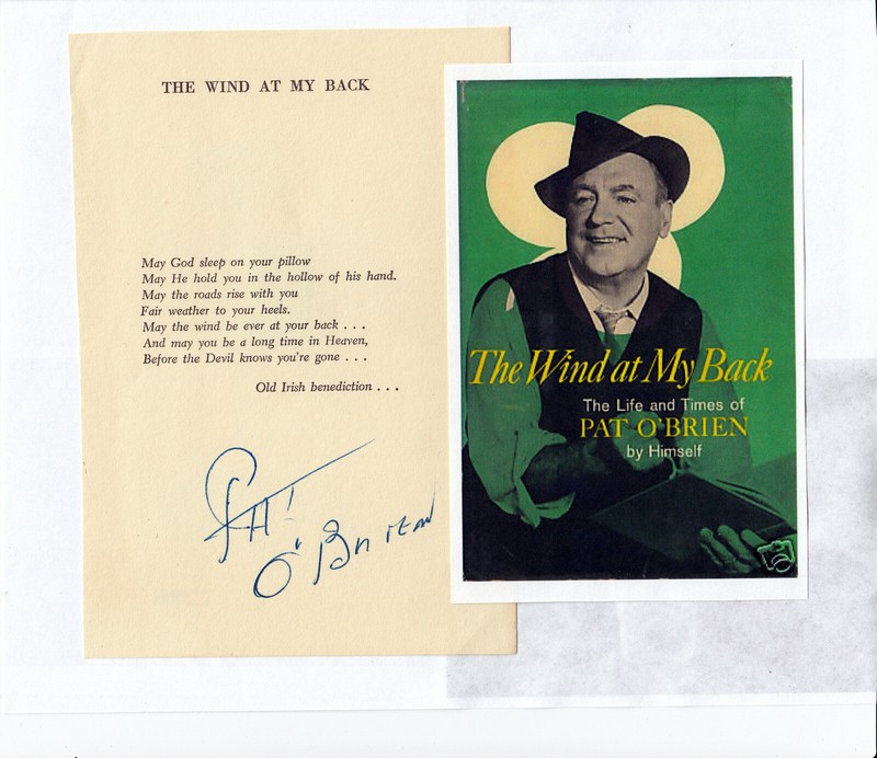 Pat O'Brien (Actor) Verified Autograph Some Like It Hot Knute Rockne PSA/DNA