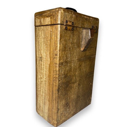 Vintage Unique Handmade Wooden Wine Box Unbranded Handmade Wine Drinkers Box - Picture 3 of 9