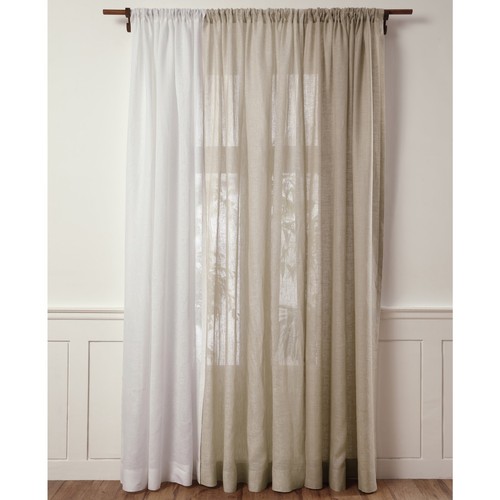 Solino Home Linen Sheer Curtain with Rod Pocket for Window, Living Room, Bedroom - Picture 20 of 60