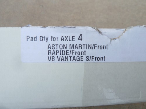 NEW Aston Martin Rapide Vantage S V8 Factory BREMBO Front Brake Pad Kit Set Pads - Picture 5 of 11