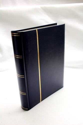 BLACK 64 Page Hardcover First Day Cover Stock Book, BLACK Pages 2 Pockets / Page - Picture 2 of 8