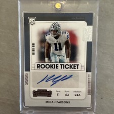 2021 Panini Contenders - Rookie Ticket - Micah Parsons Autograph 
