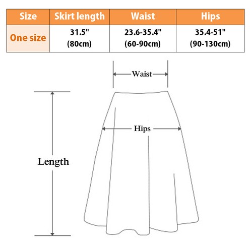 Damen Tüllrock gepunktet elastische Taille Midi A-Linie Netzrock - Bild 19 von 39
