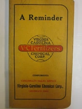 Note Book  1927   Virginia Carolina Chemical Corp.  Fertilizers   Seeds