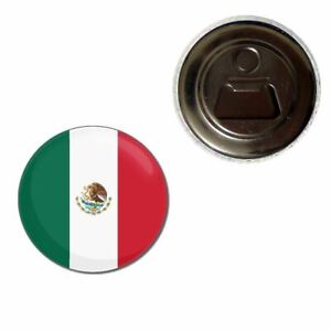 55mm Fridge Magnet Bottle Opener BadgeBeast Mexico Flag