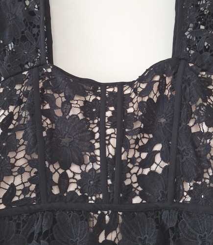 Together Ladies Black Lace Overlay Midi Party Dress Size UK 16 Brand New - Picture 12 of 12