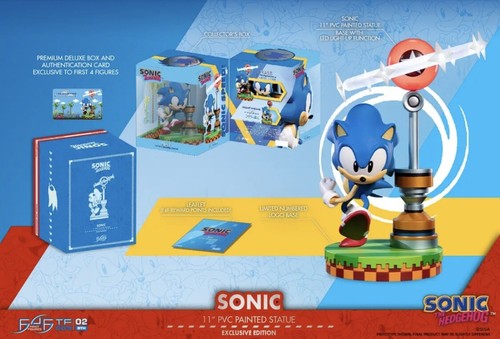 SEALED First 4 Figures F4F Sonic the Hedgehog Exclusive Edition PVC Statue #382 - Picture 2 of 9