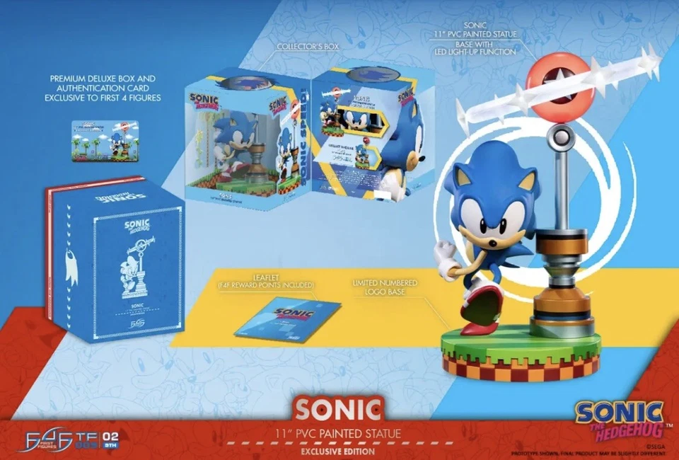 SEALED First 4 Figures F4F Sonic the Hedgehog Exclusive Edition PVC Statue #382 - Image 2 of 4