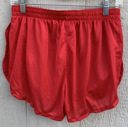 Vintage Jordache Nylon Running Shorts Short Shorts 70s 80s 1980s Red Mens XL - Picture 9 of 24