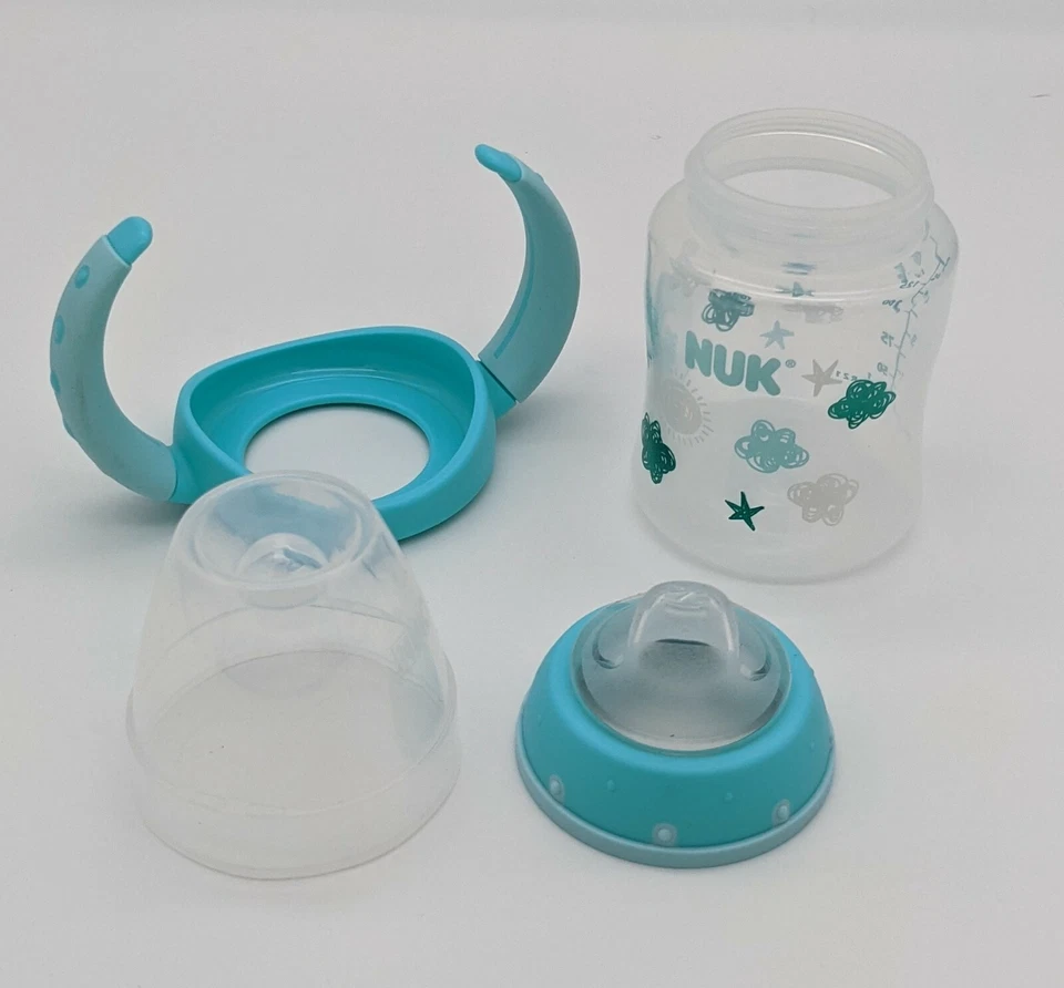 Nuk Learner Cup 6M+ с силиконовым носиком и ручками без бисфенола А зеленая 50 унций 150 мл - Изображение 3 из 3