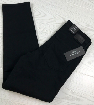 Mavi Soho High Rise Girlfriend Jeans Womens 26x29 Black Straight Leg Stretch New