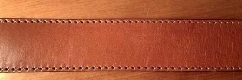 Vintage Christian Dior Belt Brown Full Grain Leather & Genuine Lizard Trim Sz 32 - Picture 3 of 7