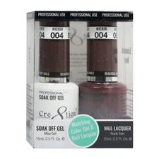 Cre8tion Soak Off Gel Polish & Matching Nail Lacquer -  #04 Wicked