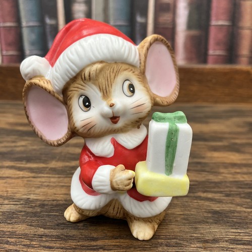 Vtg Homco Christmas Mouse 3pc Christmas Figurine Decor #5405 Lucky Mice - Picture 11 of 13