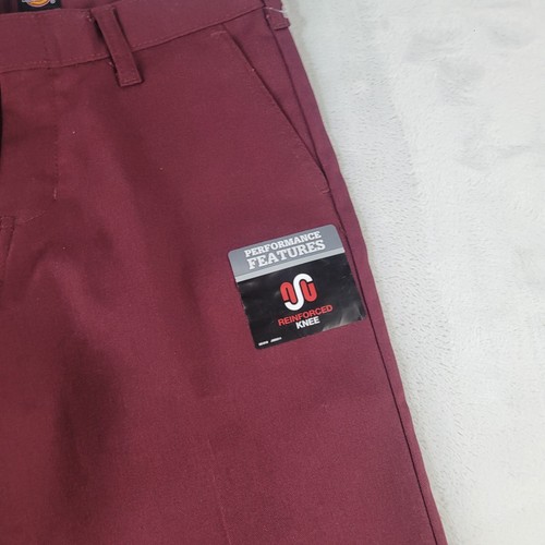 Lot Of 2 Dickies Khaki & Maroon Pants Boys 10 Husky Classic Fit NWT - Picture 6 of 6
