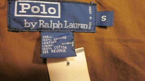New Ralph Lauren Brown Lambskin Leather Bomber Jacket Men's Small Deadstock - Picture 5 of 10