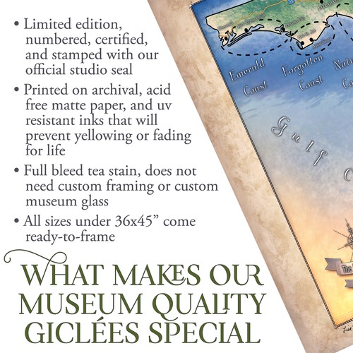 Póster de impresión de arte mapa estilo vintage de Florida sin enmarcar gran regalo decoración del hogar - Imagen 3 de 56