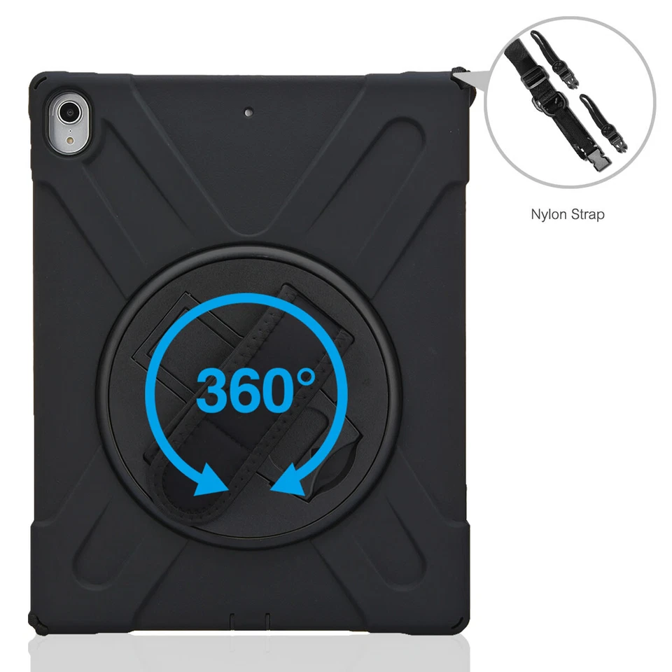 For iPad 12.9" 3rd Gen 2018 Rugged Case Stand, Strap Drop-proof, Kid Friendly - Image 4 of 4