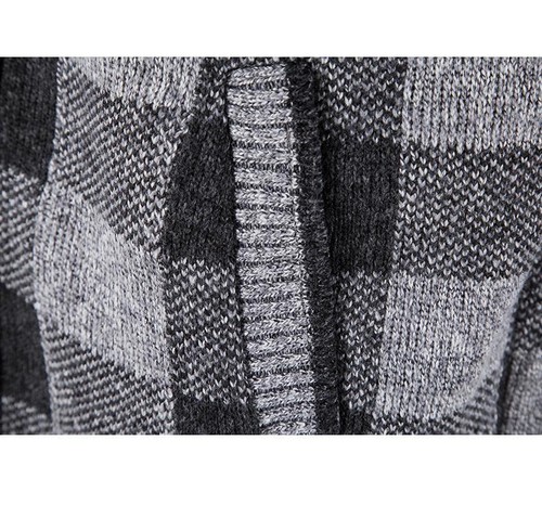 Men's Heavy Fleece Lined Sherpa Hoodie Plaid Flannel Jacket with Hood - Picture 16 of 25