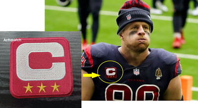 Houston Texans Captain C 3 star gold Logo Patch NFL Football USA Sports