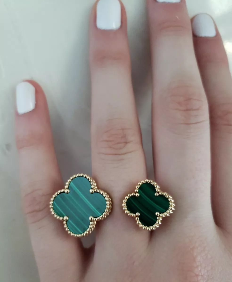 Louis Vuitton Color Blossom Ring Rose Gold Malachite Green And