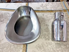 VOLLRATH Stainless steel Bed Pan #8901 and Stainless Steel Male Urinal