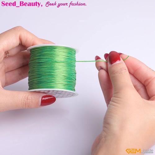 0.6x1mm Pretty Crystal String 60 Yards Elastic Stretch Beading Spool Cord Roll - Picture 12 of 56