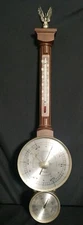 Vintage Airguide Banjo Style Weather Station, Barometer, Thermometer Chicago USA