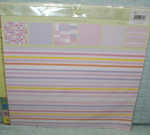 Kit de papel Daisy Hill Patty pastel bebé niña 908253 6 diseños 12 x12" envío rápido - Imagen 3 de 4