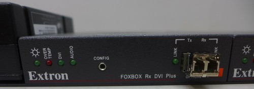 Pair Extron Foxbox Fiber Optic Receiver with power supplies and rack mount - Picture 3 of 4