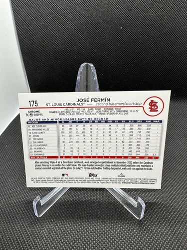 2024 Topps Chrome - #175 Jose Fermin (RC) - Picture 2 of 2